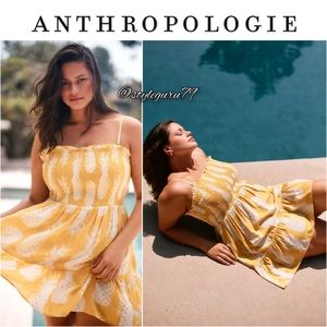 NWT, Anthropologie, Pineapple Smocked Mini Dress